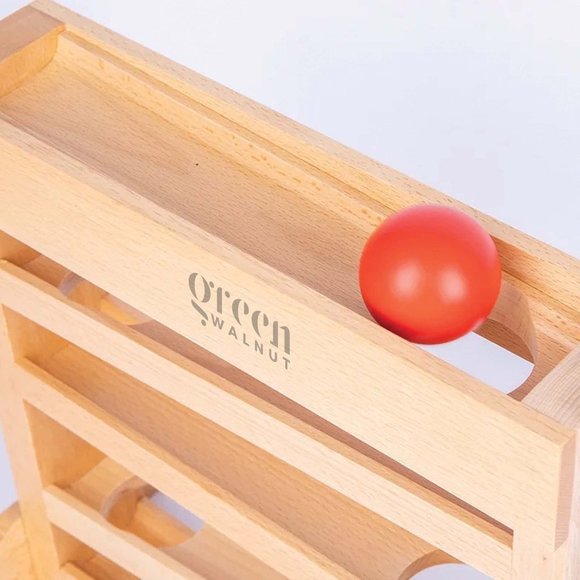 Wooden Ball Tracker, Montessori Ball Runner - Picture 6 of 9